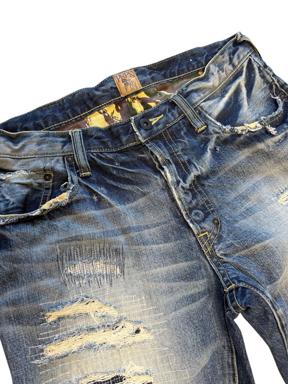 Prps Prps Archive Crazy Distressing/Stitching Denim Size 32 Size US 32 / EU 48 - 3 Thumbnail