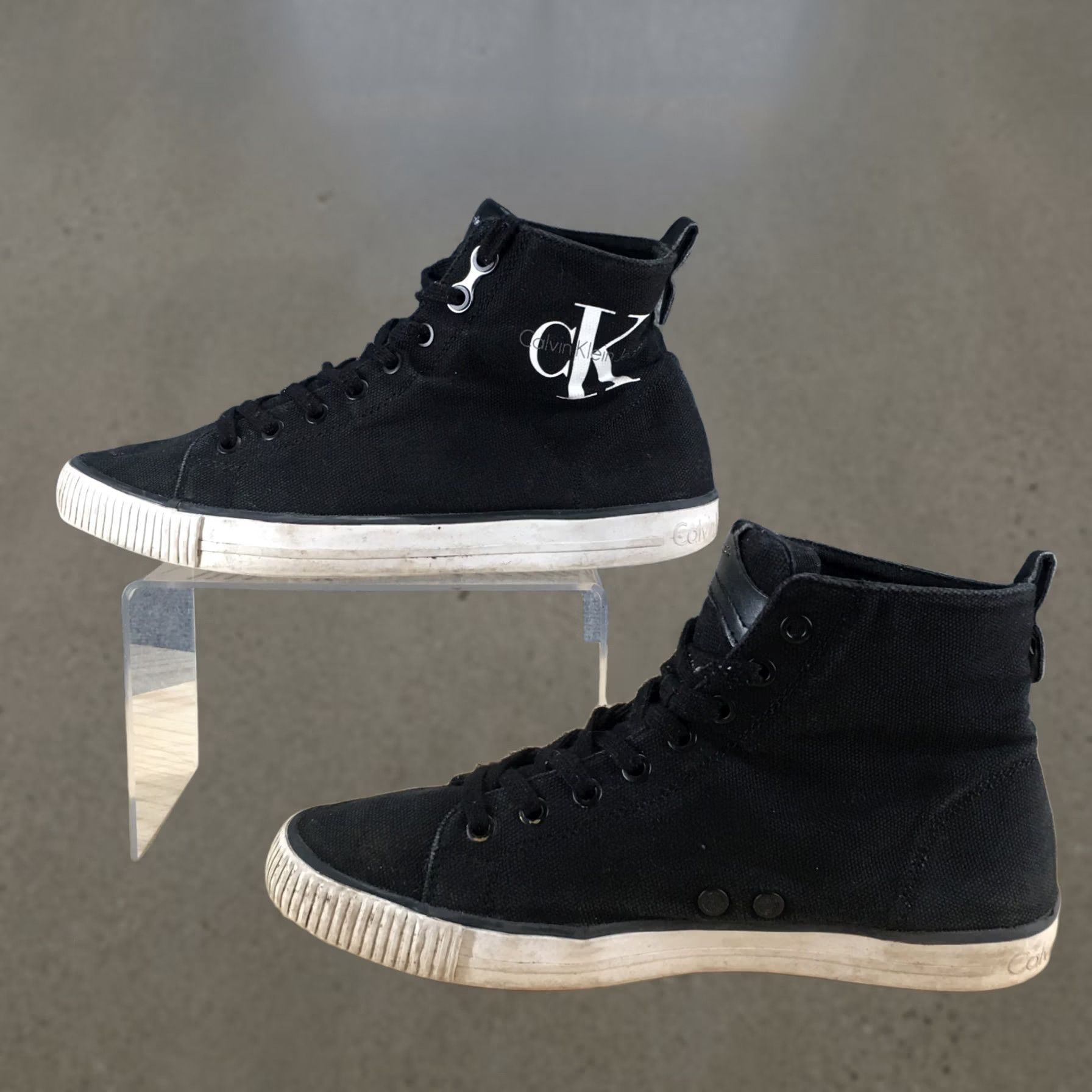 Calvin Klein Calvin Klein Shoes Mens 7 Arthur Sneakers Black Canvas Lace Up High Top Casual Size US M / EU 48-50 / 2 - 1 Thumbnail