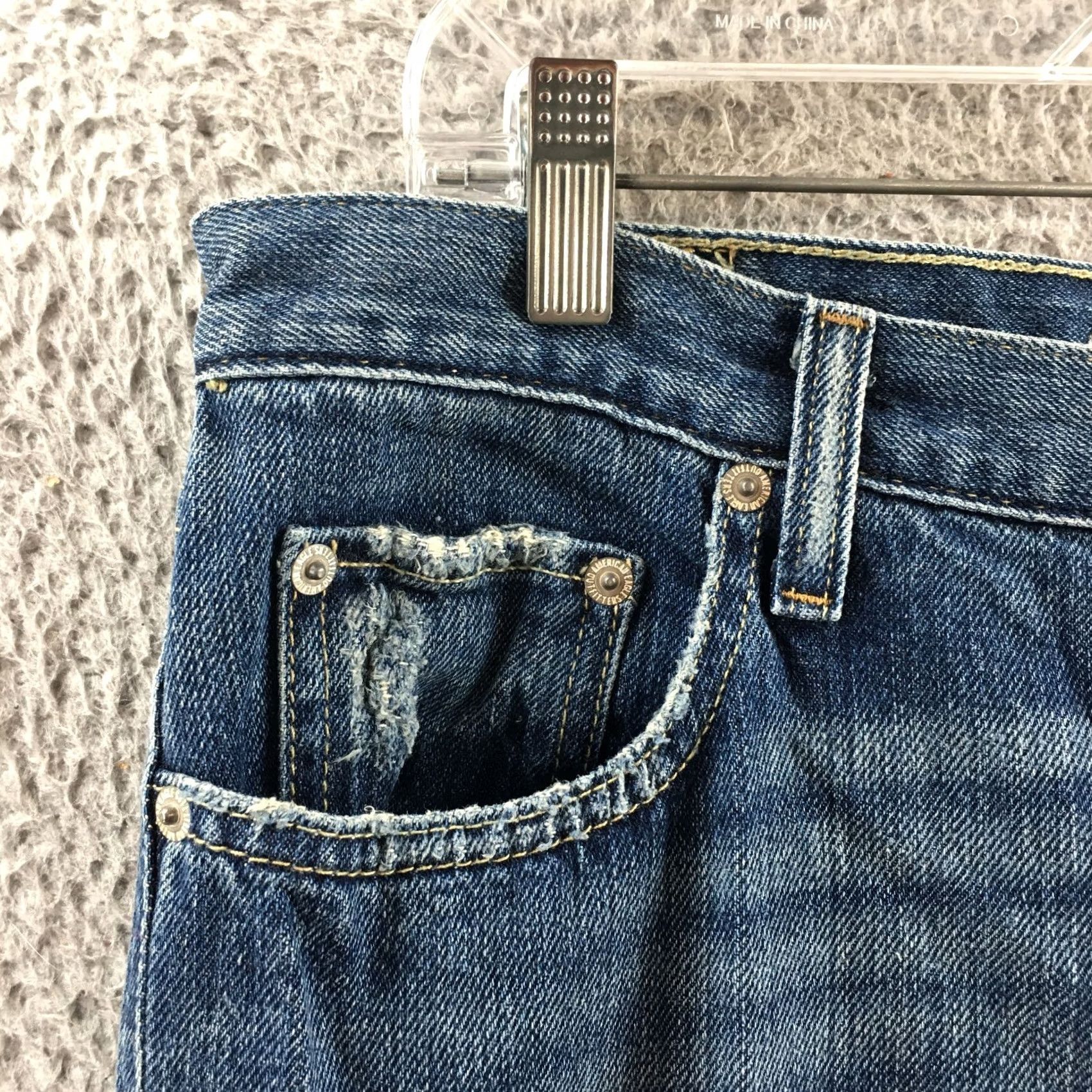 Vintage American Eagle Jeans Boots Blue Favorite Fit Cotton Mid Rise Denim Womens 12 Size 34" / US 12 / IT 48 - 3 Thumbnail