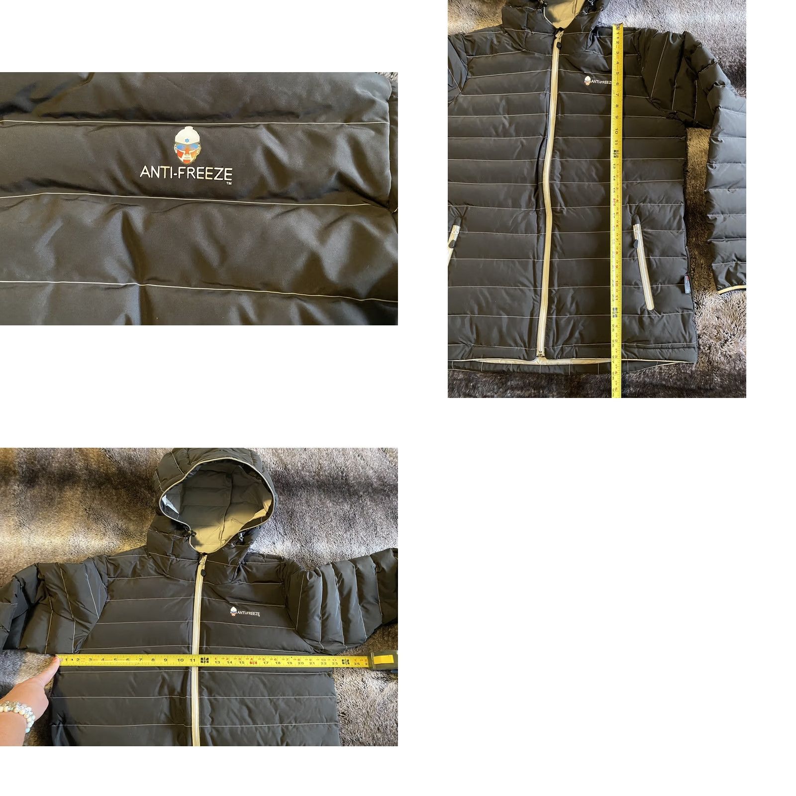 Vintage VINTAGE Anti-Freeze Puffer Jacket Women XL Hooded Black Down MSRP 280 NWT Never Worn Womens Jacket XL Black Puffer Hooded Down Jacket Size XL / US 12-14 / IT 48-50 - 8 Thumbnail