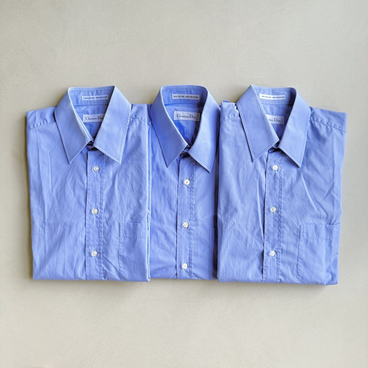 Christian Dior Monsieur Christian Dior Blue Dress Shirts Size US M / EU 48-50 / 2 - 1 Thumbnail