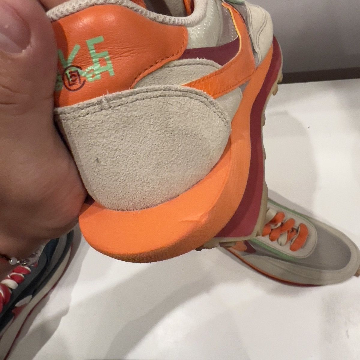 CLOT × Nike × Sacai Nike Waffle x Sacai CLOT Kiss Of Death Net Orange Blaze Size US 8.5 / EU 41-42 - 2 Thumbnail