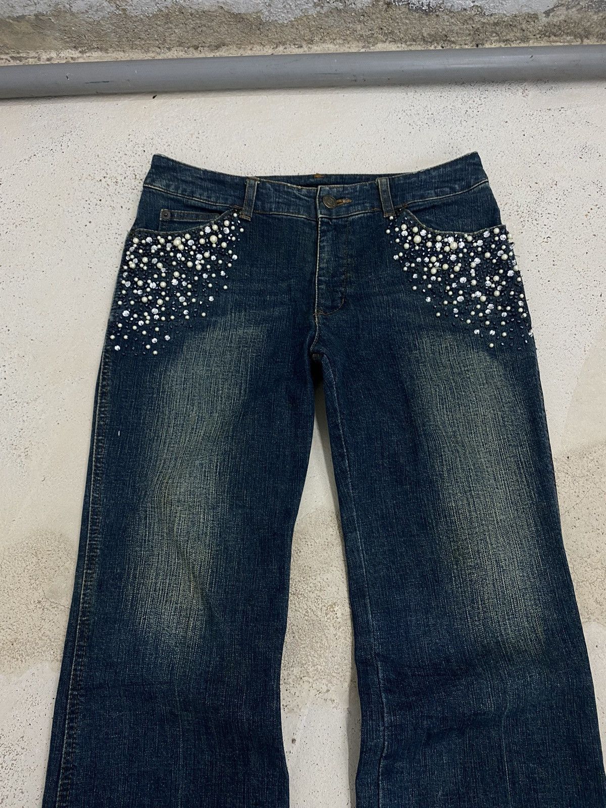 Japanese Brand Novespavio Noboru Yamafuji Emblishh Pocket Mud Washed Size US 28 / EU 44 - 4 Thumbnail