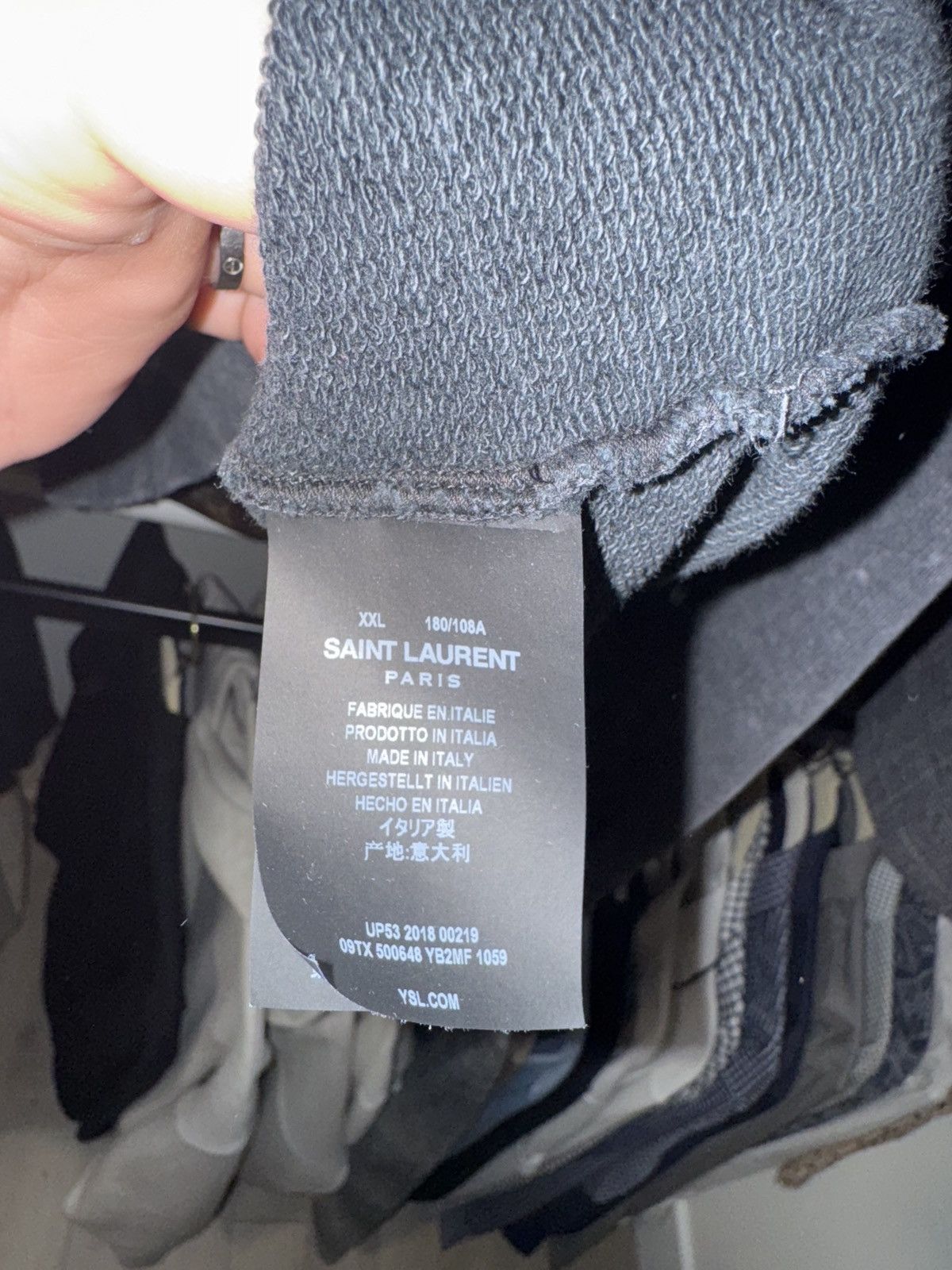 Saint Laurent Paris × Yves Saint Laurent Saint Laurent Acid Wash Hoodie XXL Size US XXL / EU 58 / 5 - 6 Thumbnail