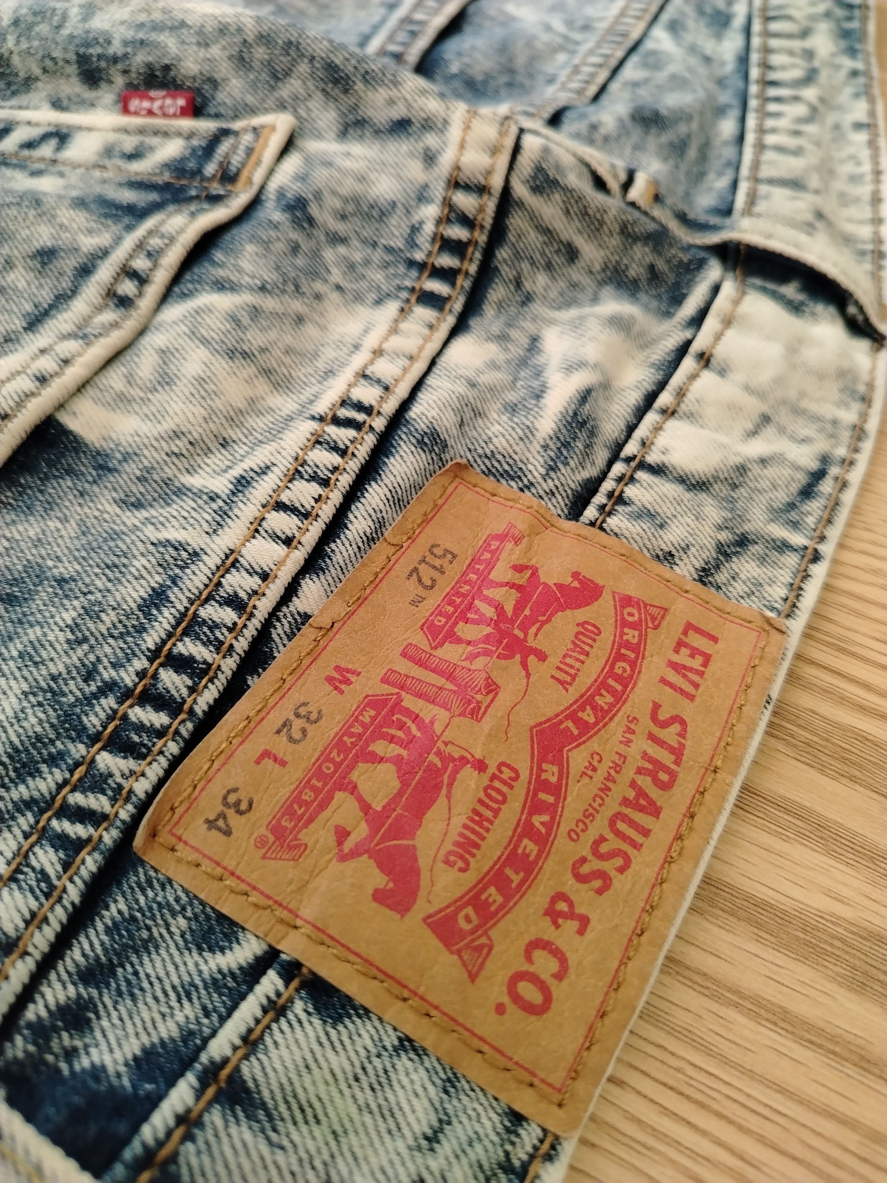 Levi's × Vintage Levis 512 Taper Jeans Acid Wash Vintage Size US 33 - 21 Thumbnail