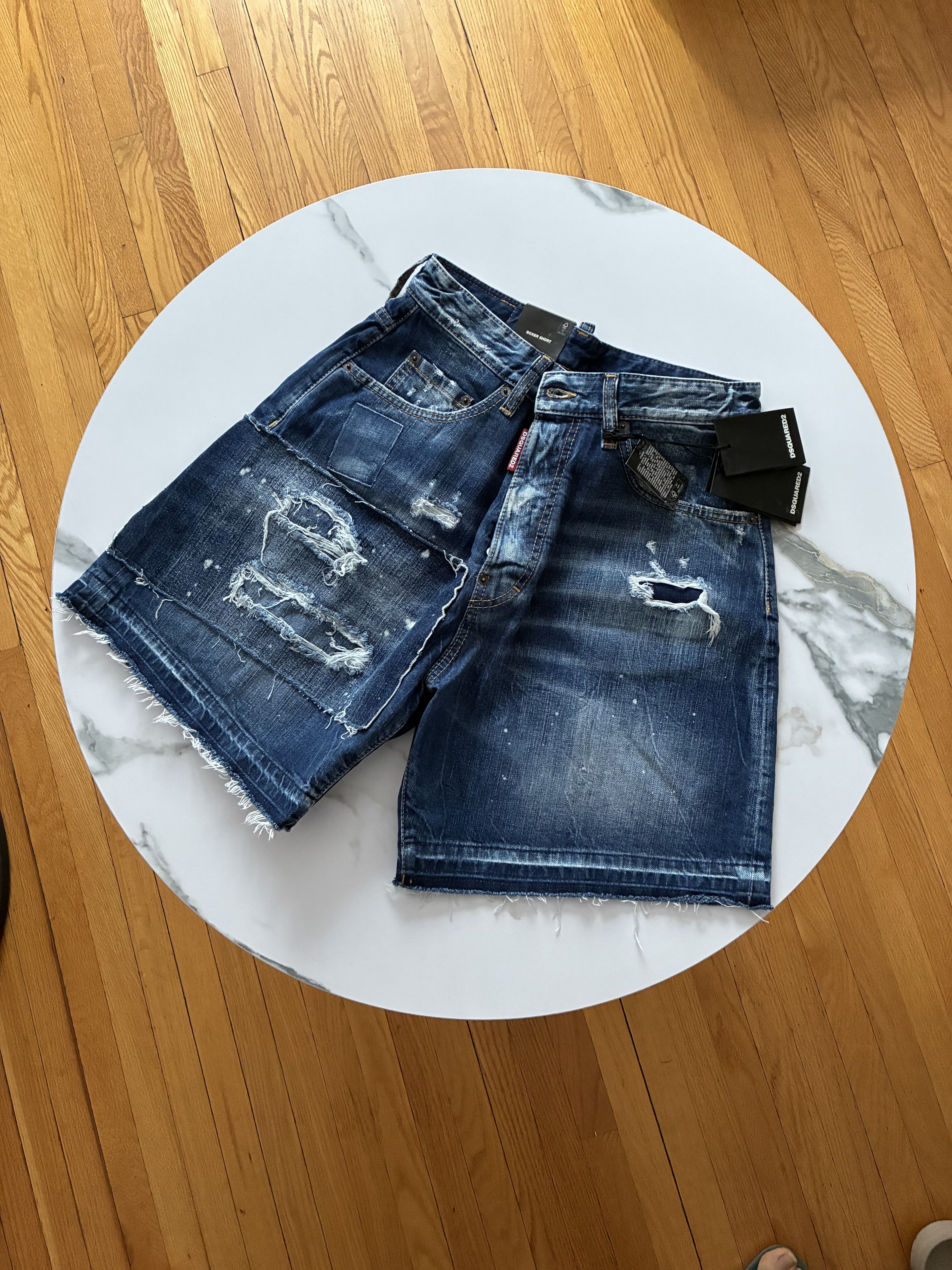 Dsquared2 DSQUARED2 Men’s Distressed Denim Shorts – value 750$CAD Size US 28 / EU 44 - 1 Thumbnail