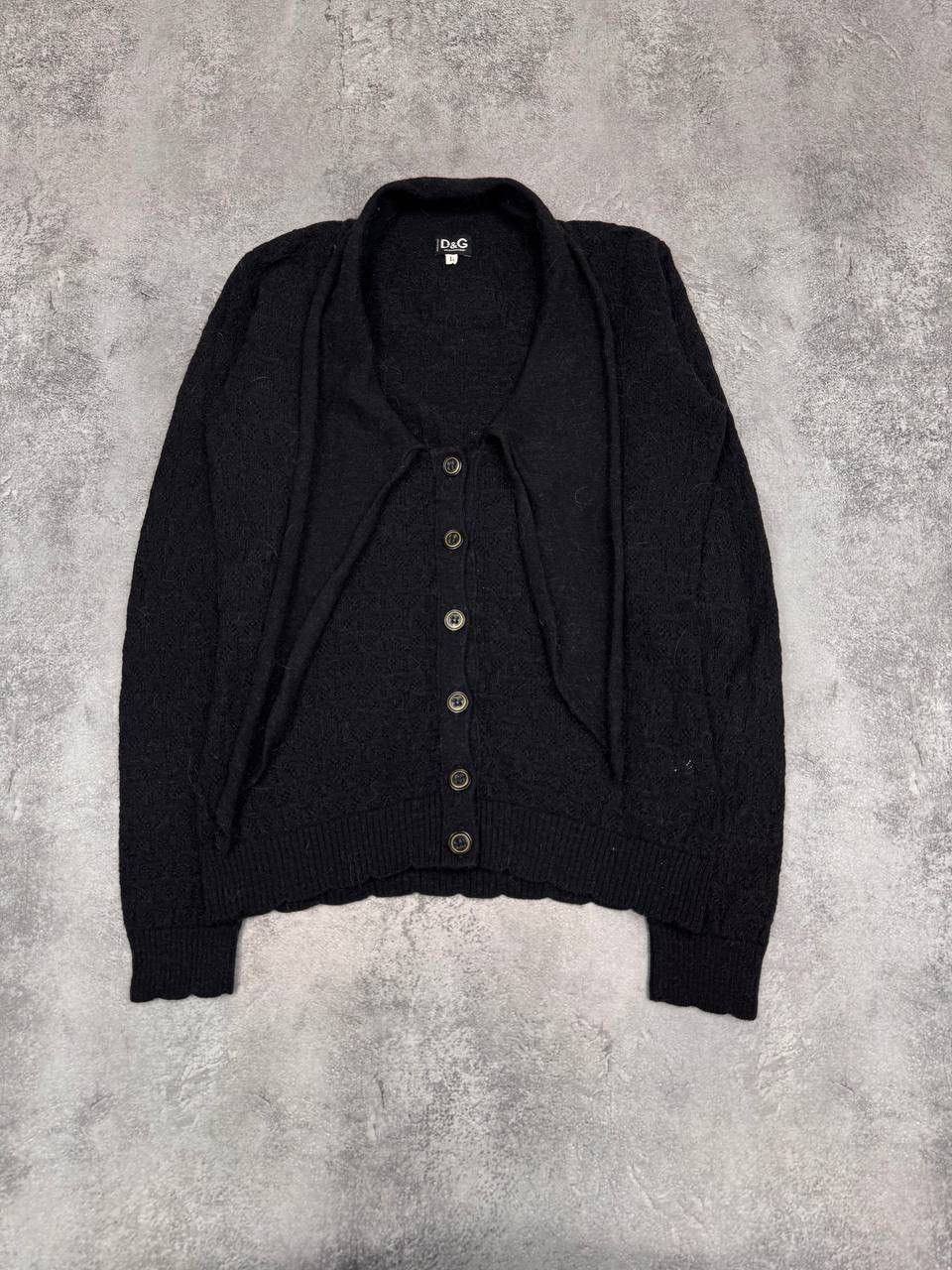 Dolce & Gabbana Dolce & Gabbana Dark Grey Button Knit Cardigan Sweater Size L / US 10 / IT 46 - 1 Thumbnail
