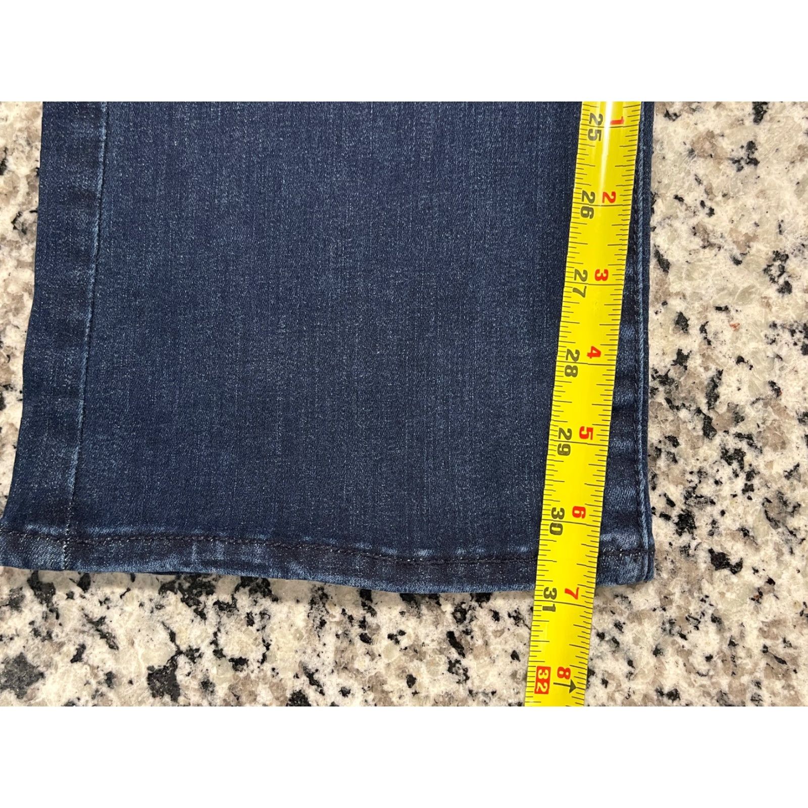 NYDJ VINTAGE NYDJ Curve Shaper Marilyn Straight Jeans Underground 12 33x31 Blue Womens Jeans Size 34" / US 12 / IT 48 - 8 Thumbnail
