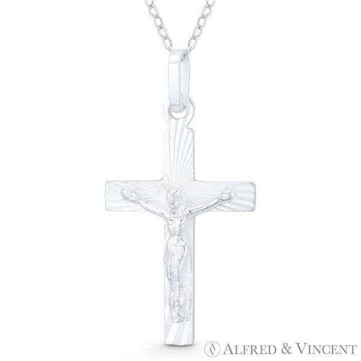 Other Jesus on Radiant Cross Pendant in .925 Sterling Silver Size ONE SIZE - 1 Preview