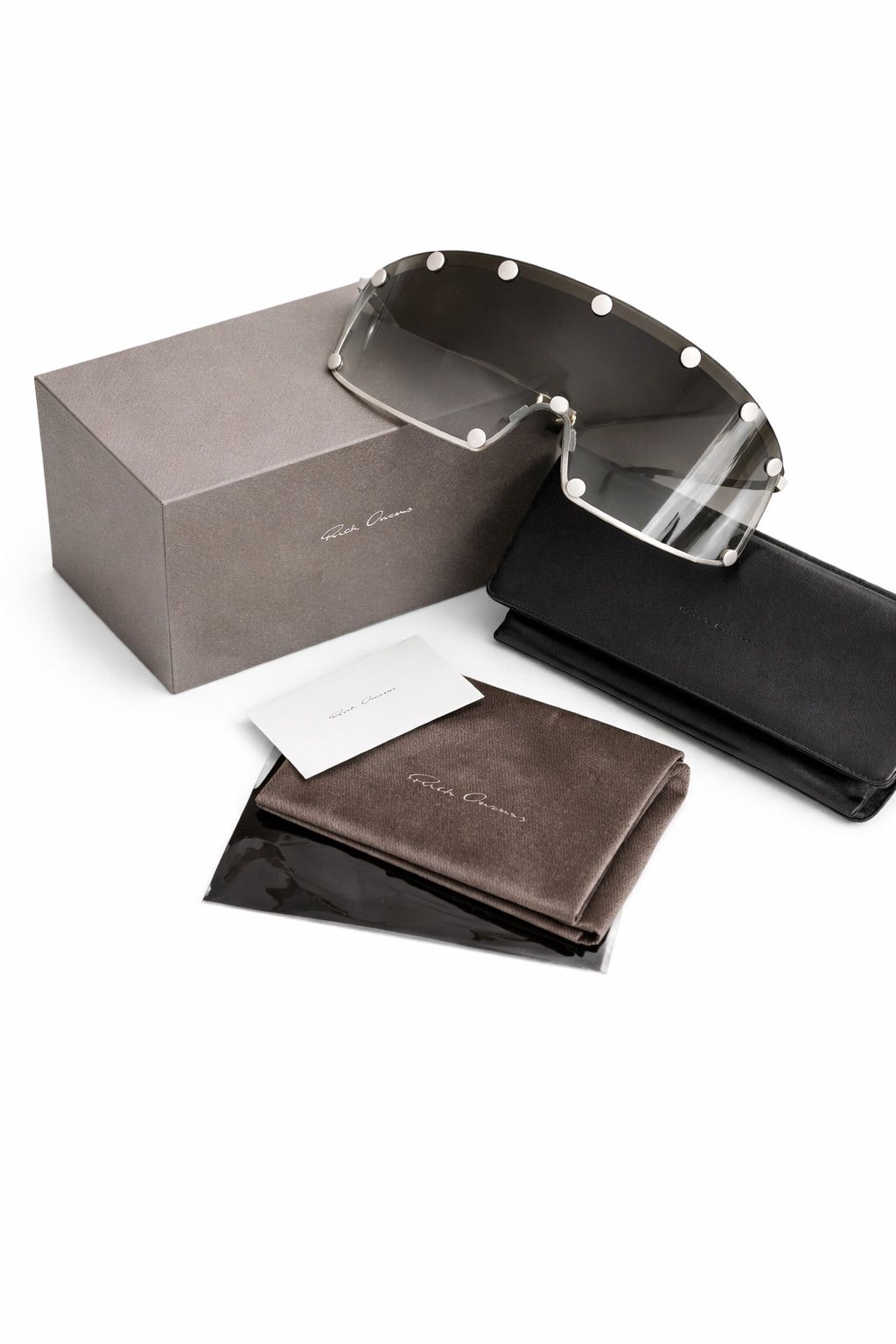Rick Owens Rick Owens Shield Sunglasses- Silver/ Smoke Lens Size ONE SIZE - 2 Thumbnail