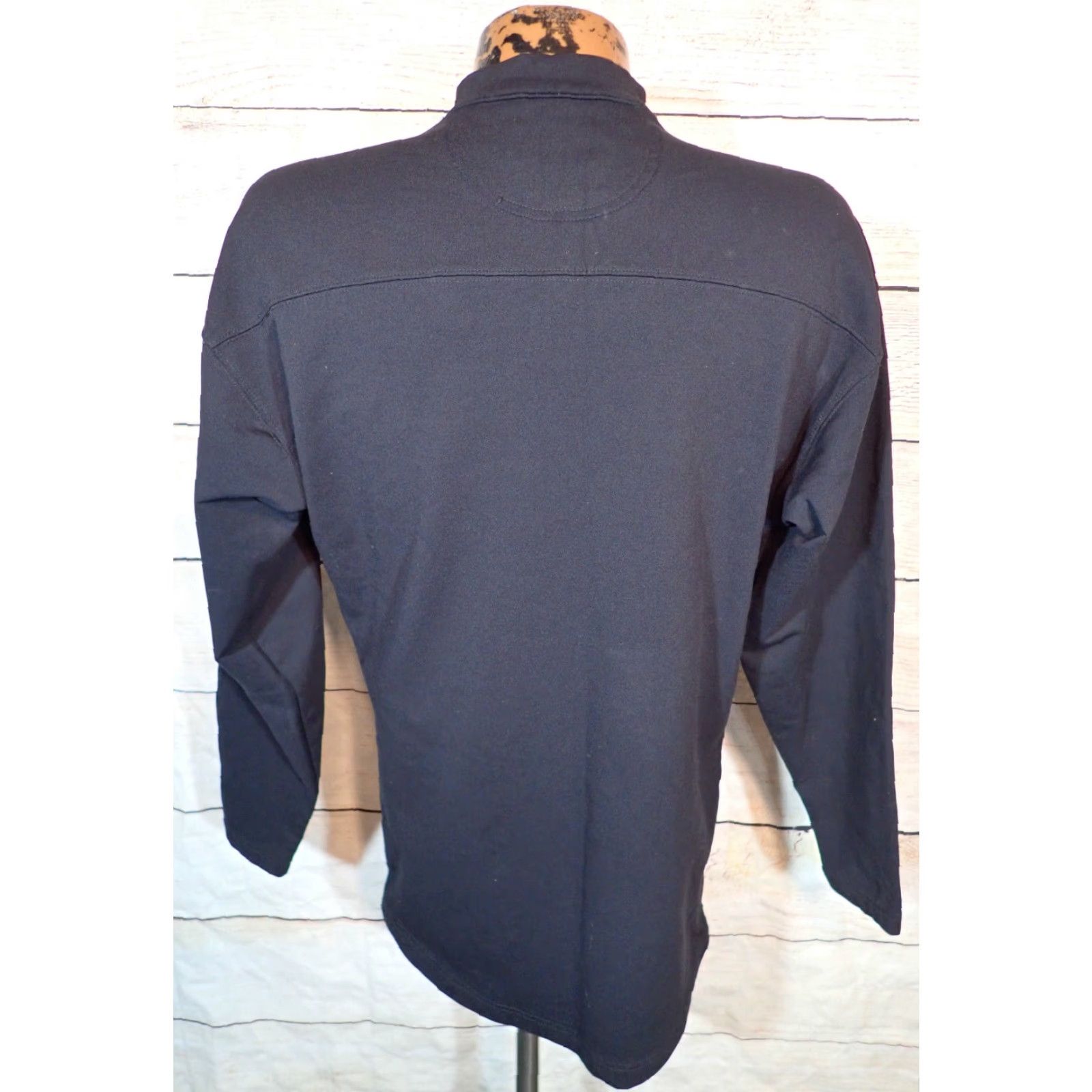 Royal Robbins VINTAGE Royal Robbins Black Shirt Mens M Nylon Polyester Lycra Stretch 1/4 Snap Henley Outdoor Casual Western USA 80s? (Measured) Size US M / EU 48-50 / 2 - 3 Thumbnail
