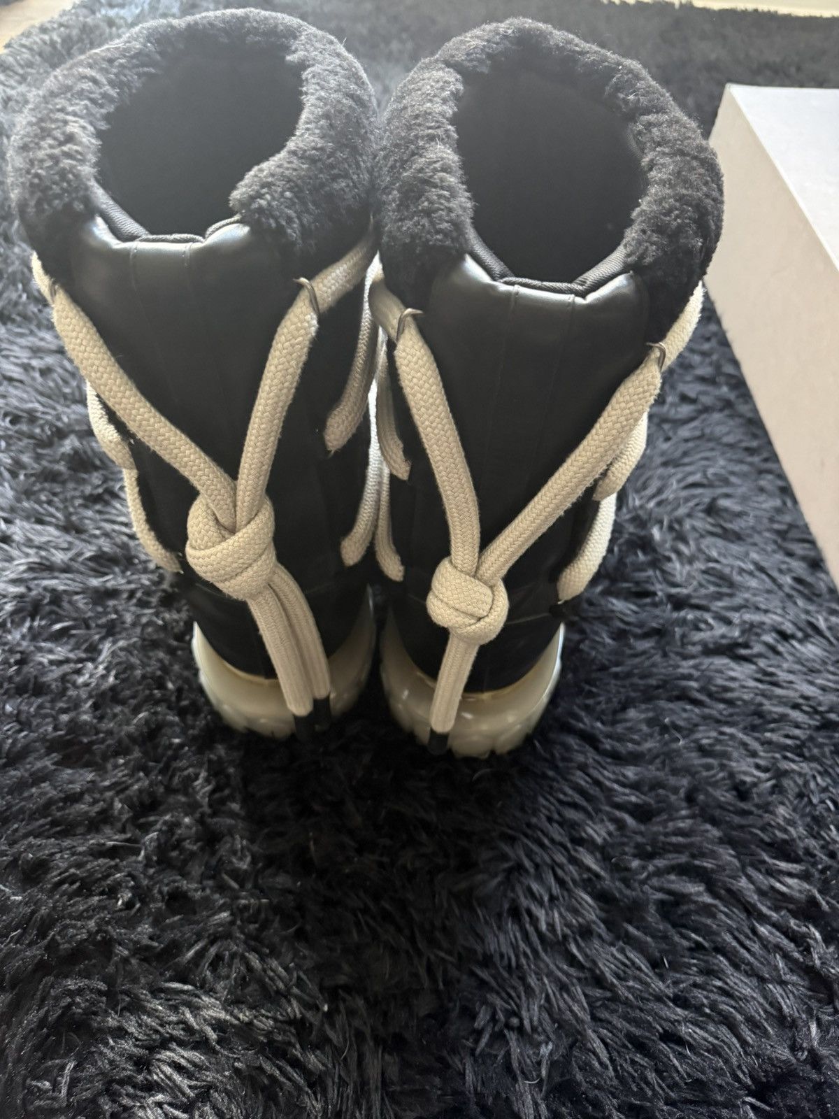 Rick Owens Shearling Lunar Tractor Boot Fall 2023 Size US 12 / EU 45 - 4 Thumbnail