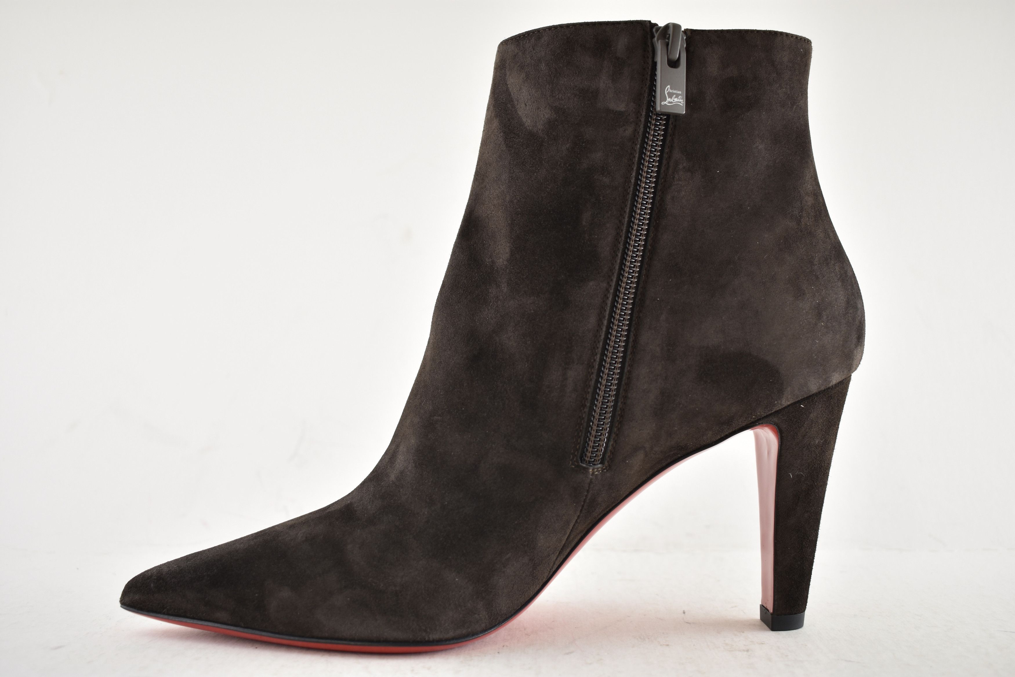 Vibella Booty 85 Cafe Brown Suede Pointed Heel Bootie 39