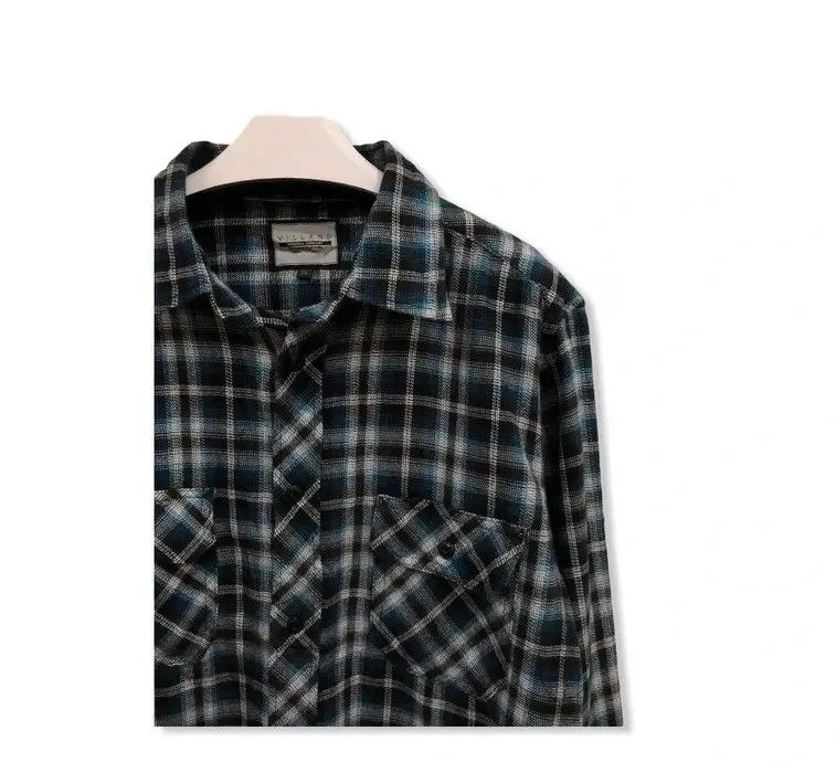 Flannel × Vintage Vintage Villand Checked Plaid Tartan Flannel Shirt 👕 Size US M / EU 48-50 / 2 - 2 Thumbnail