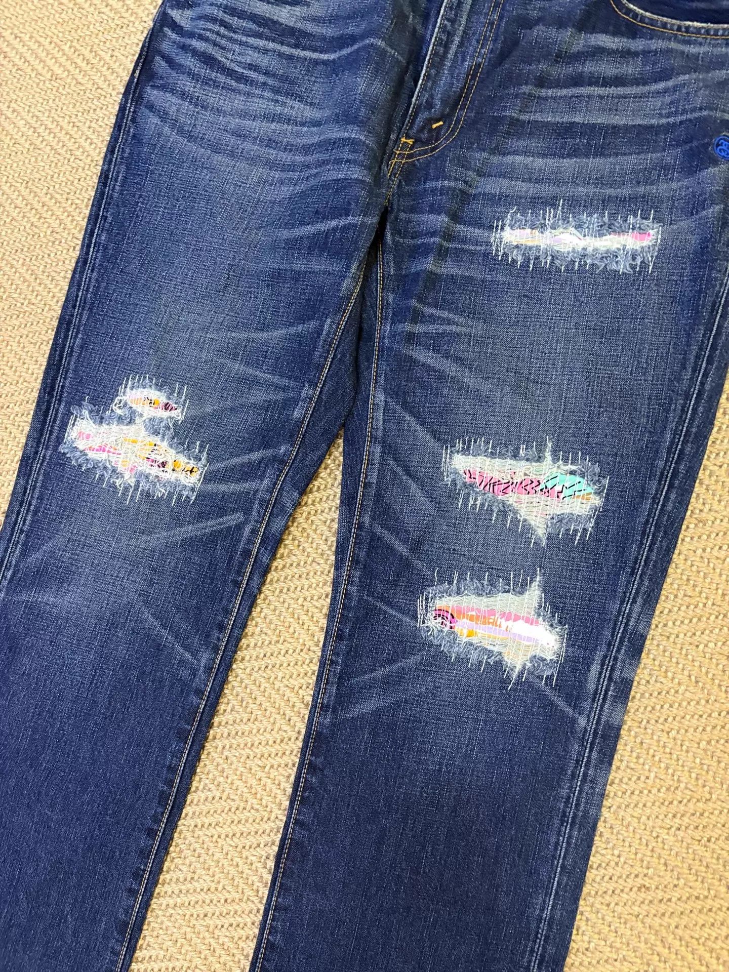 Levi's Levis x Stussy Crush 505 Distressed Washed Slim Jean W34 NWT Size US 34 / EU 50 - 4 Thumbnail