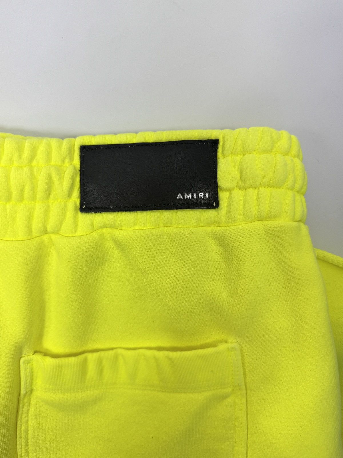 Amiri NEON YELLOW LOGO PRINT SHORTS Size US 38 / EU 54 - 3 Thumbnail