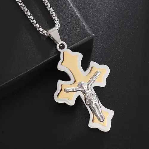 Vintage Multilayer Good Friday Cross Necklace Size ONE SIZE - 1 Thumbnail