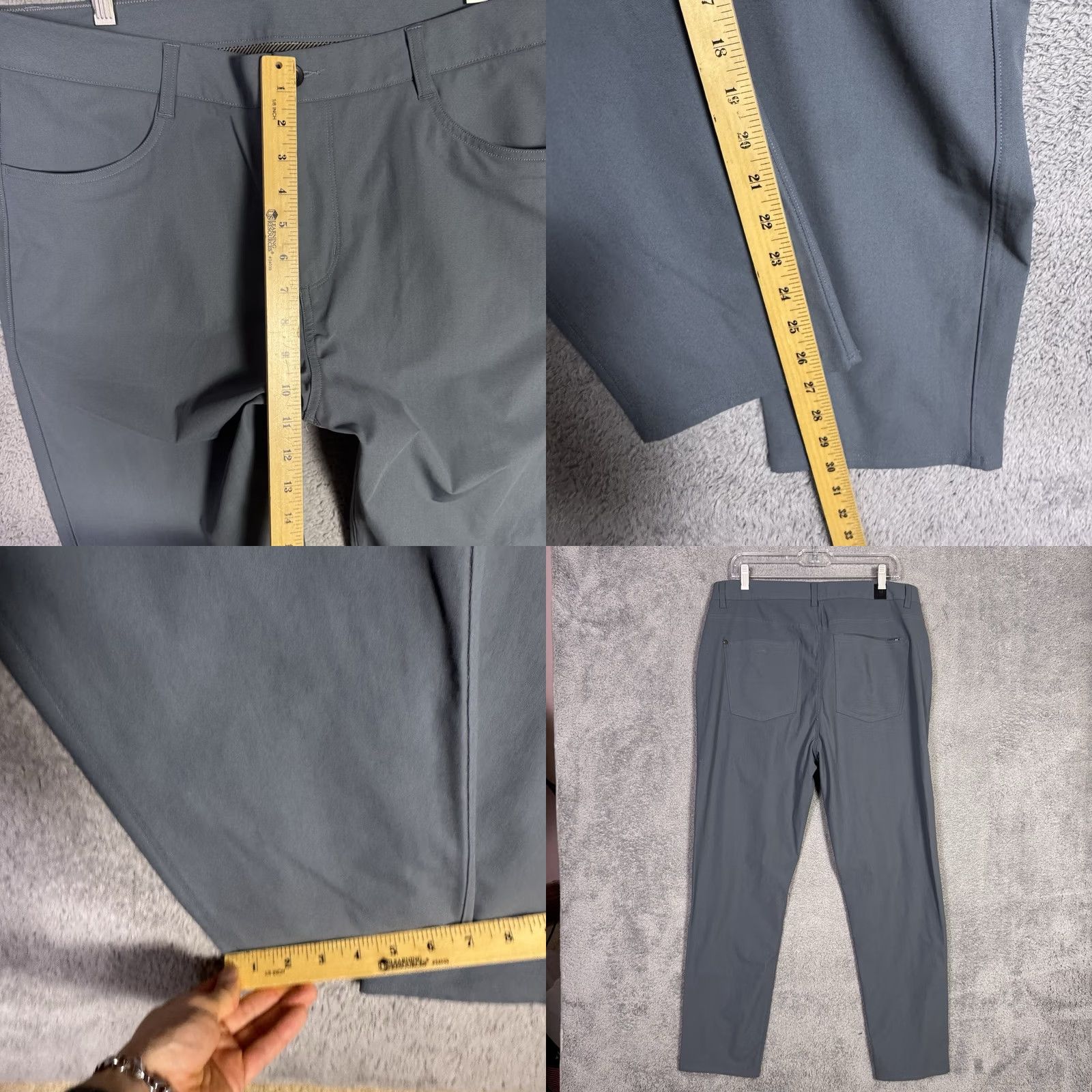 Vuori Vuori Meta Pants Mens 36x30 Slim Fit Stretch Performance V430 Casual Preppy Blue - Size US 36 / EU 52 - 8 Thumbnail