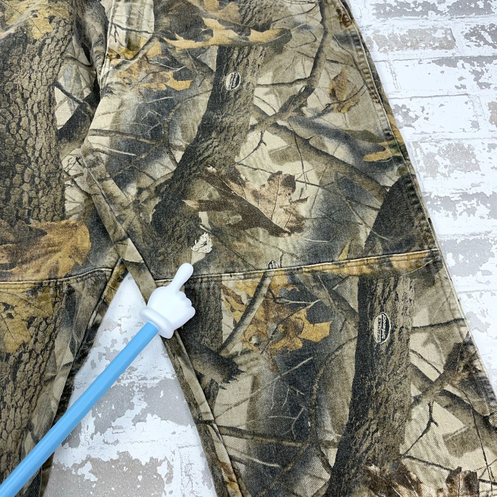 Wrangler VINTAGE Wrangler Jeans Men 40x28 Straight Camouflage Denim Brown 5-Pocket Wrangler Jeans Mens Straight 40x28 Camouflage Cotton Jeans Size US 40 / EU 56 - 6 Thumbnail