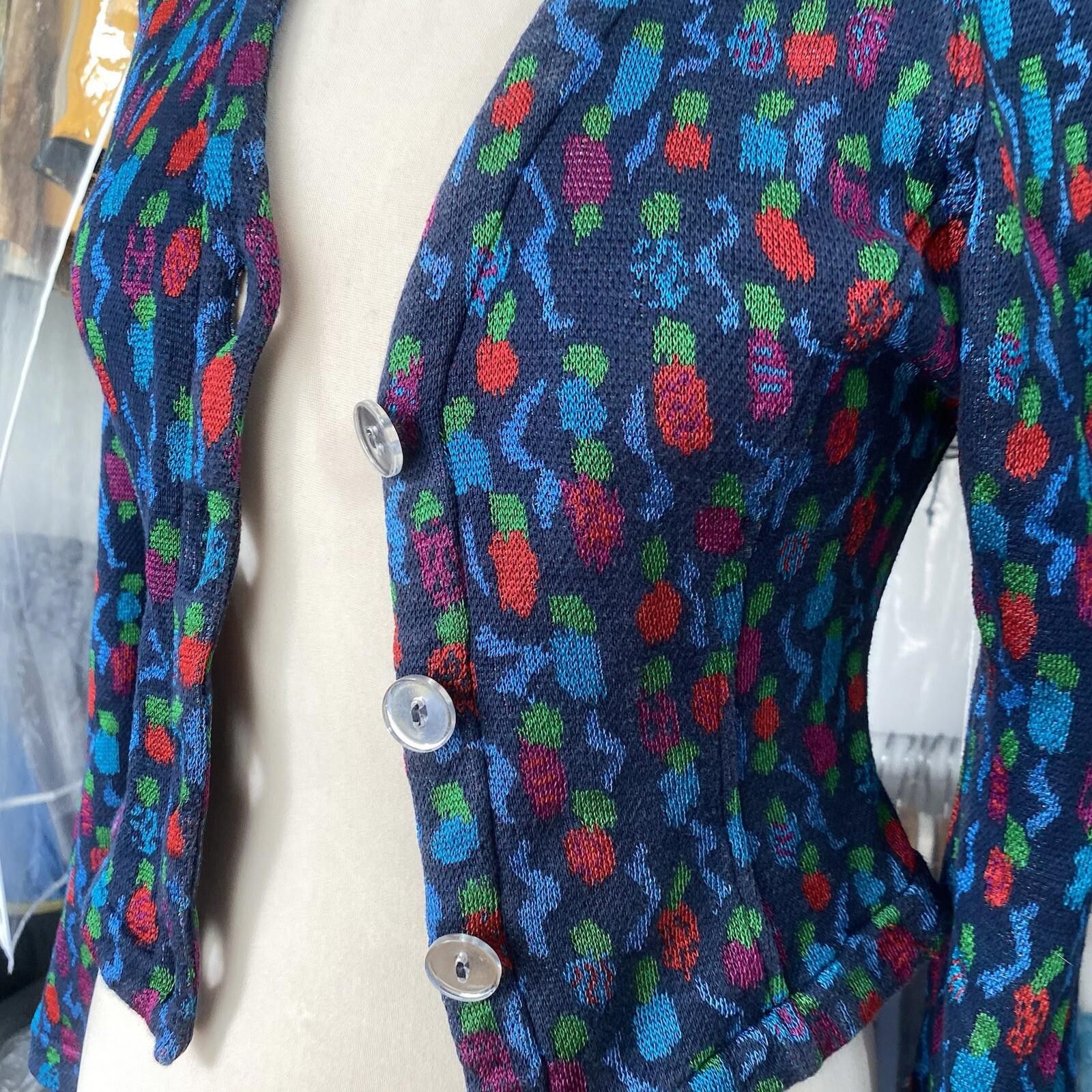 Missoni Vintage Missoni Cardigan Knit Berry Medium 6 Bolero Jumper Size XS / US 0-2 / IT 36-38 - 3 Thumbnail