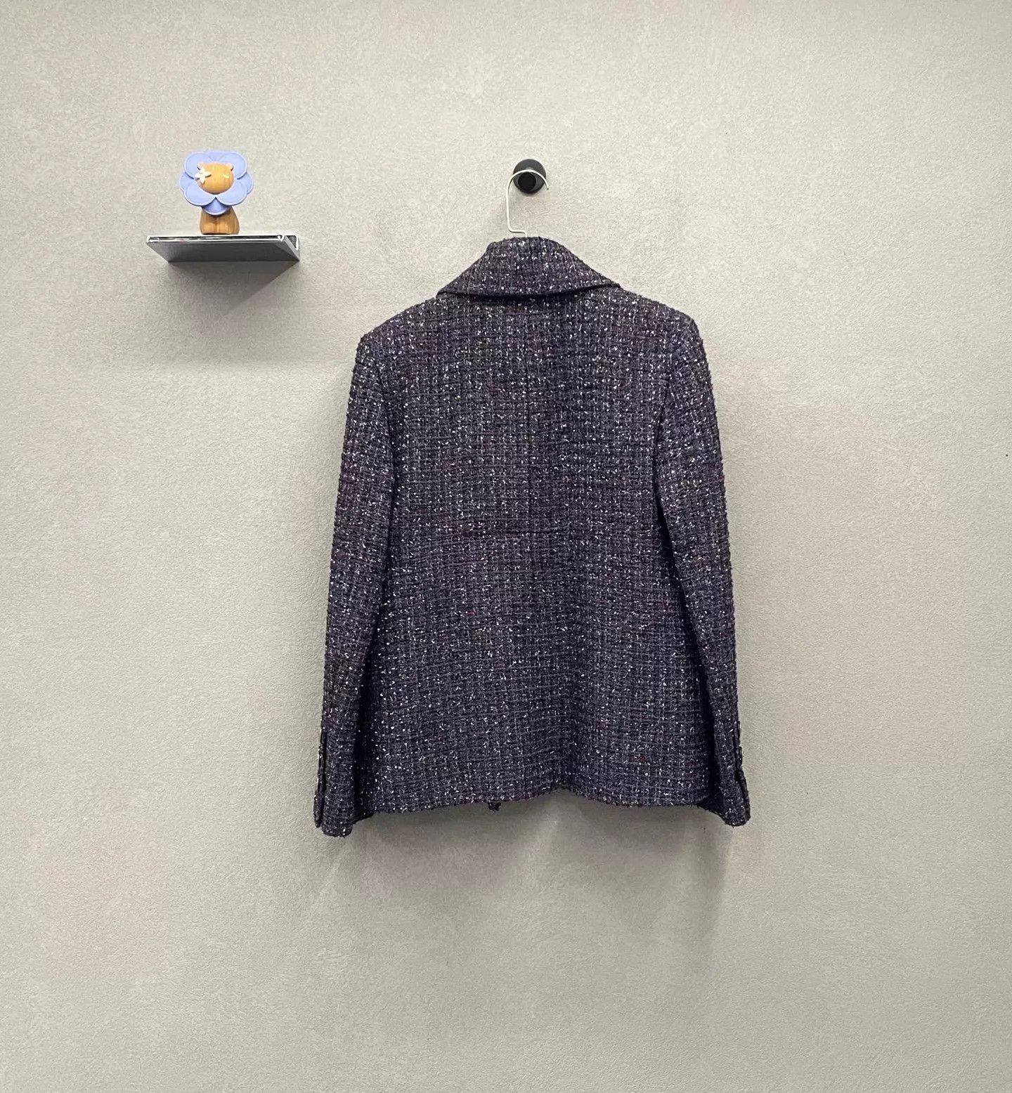 Chanel Chanel Purple Tweed Women's Coco Style Jacket Size S / US 4 / IT 40 - 2 Thumbnail