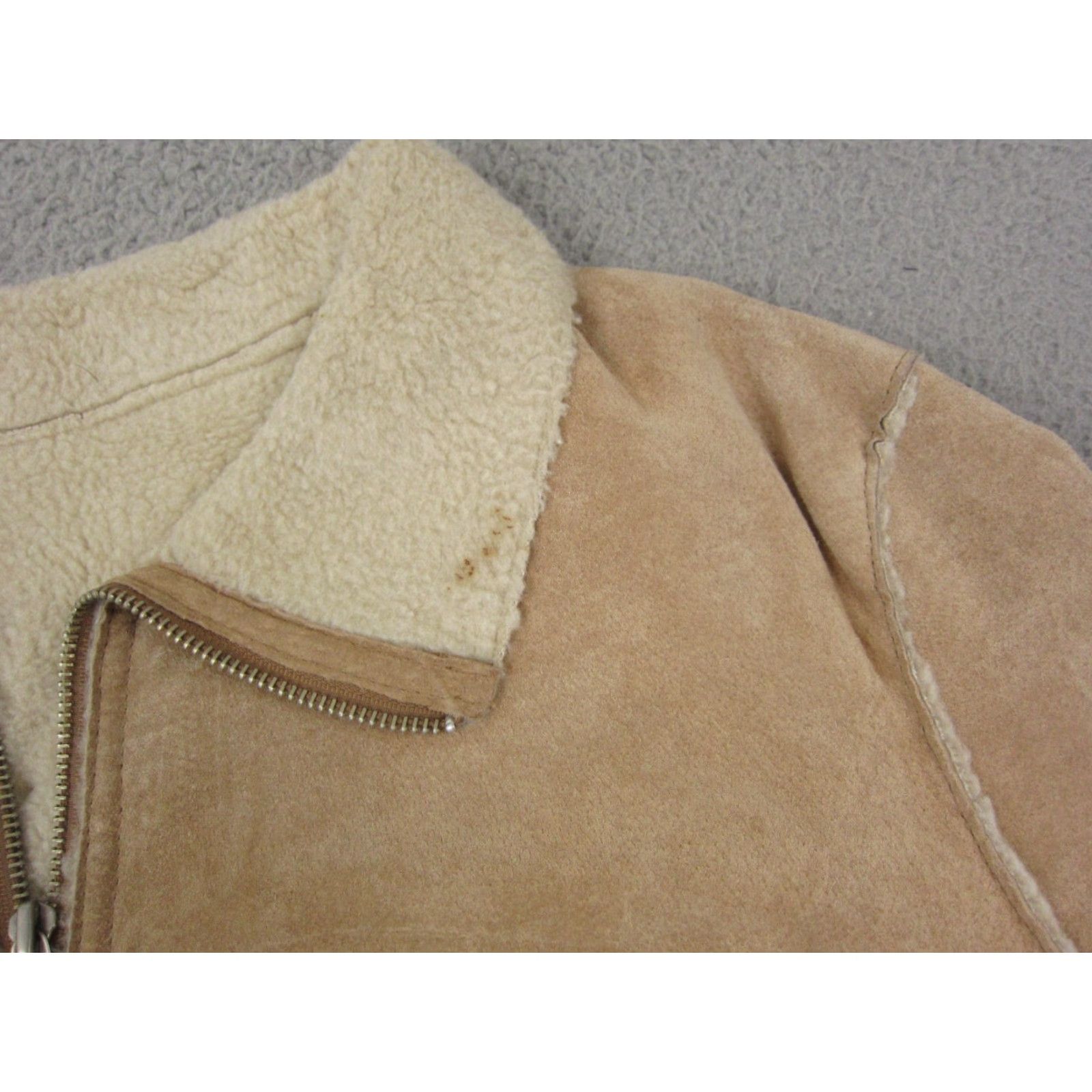 Vintage VINTAGE Charlotte Russe Leather Jacket Womens Large Brown Suede Sherpa Lined Jacket Size L / US 10 / IT 46 - 4 Thumbnail
