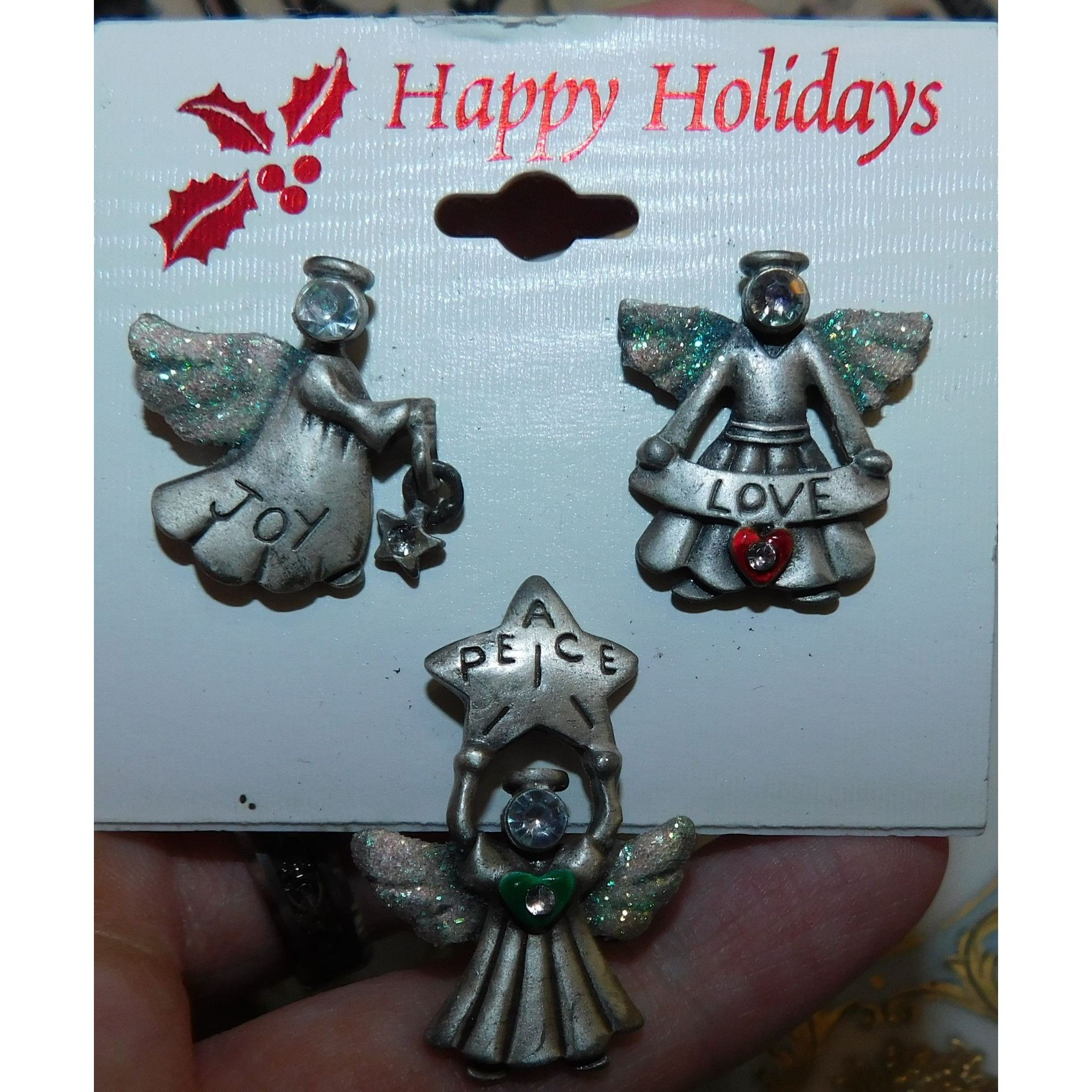 Other Vintage Peace Love And Joy Holiday Pins Size ONE SIZE - 6 Thumbnail