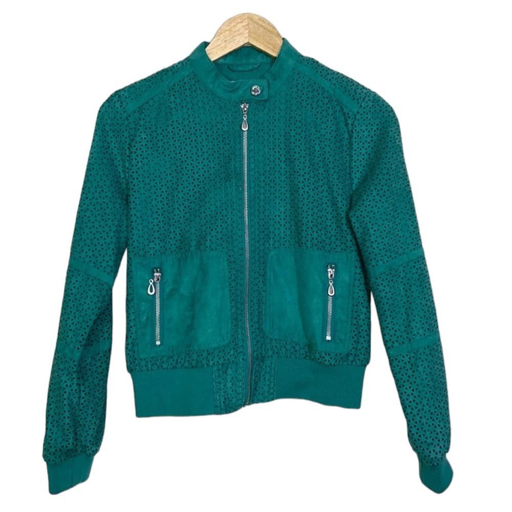 Designer Kenneth Cole l Faux Suede Jacket Size Petite Small Size S / US 4 / IT 40 - 2 Thumbnail
