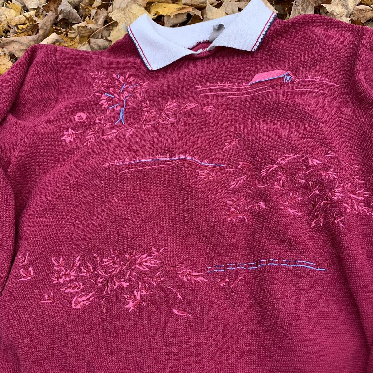 Vintage Vintage Collared Embroidered Sweater Size L / US 10 / IT 46 - 3 Thumbnail