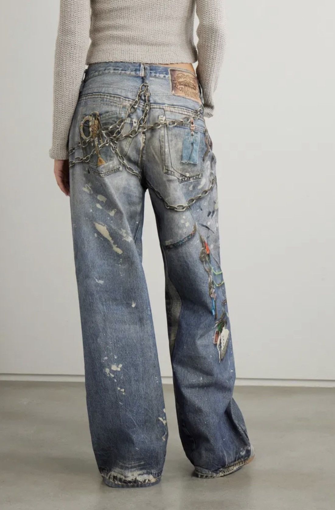 Acne Studios Acne Studios Printed Denim Size US 31 - 1 Thumbnail