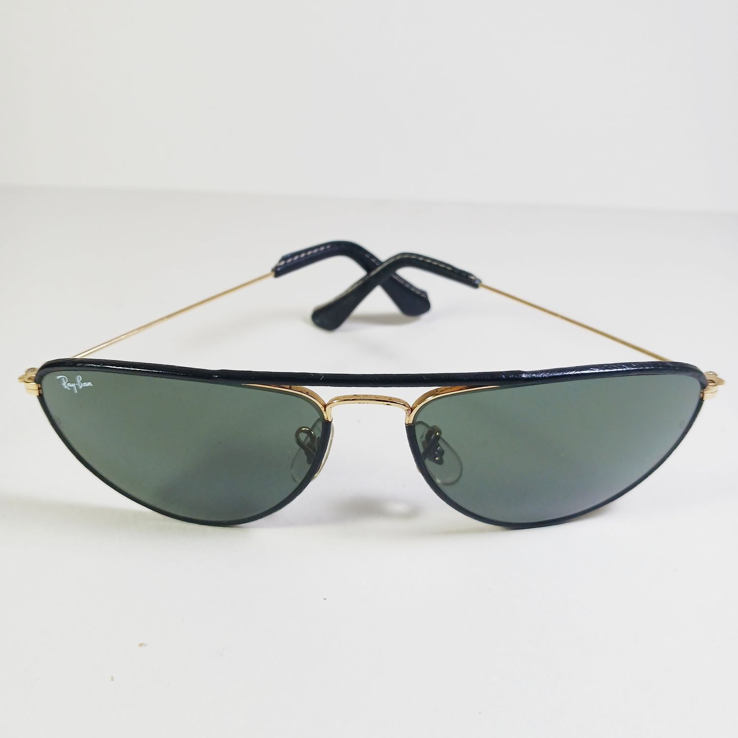 Bausch & Lomb × RayBan Ray Ban Bausch & Lomb W1565 Leathers B&L Sunglasses USA RARE Size ONE SIZE - 6 Thumbnail