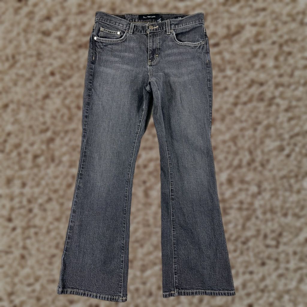Calvin Klein Calvin Klein Jeans Women 8 Gray Denim Flared Cotton Blend Mid Rise 28x29 Size 30" / US 8 / IT 44 - 1 Thumbnail