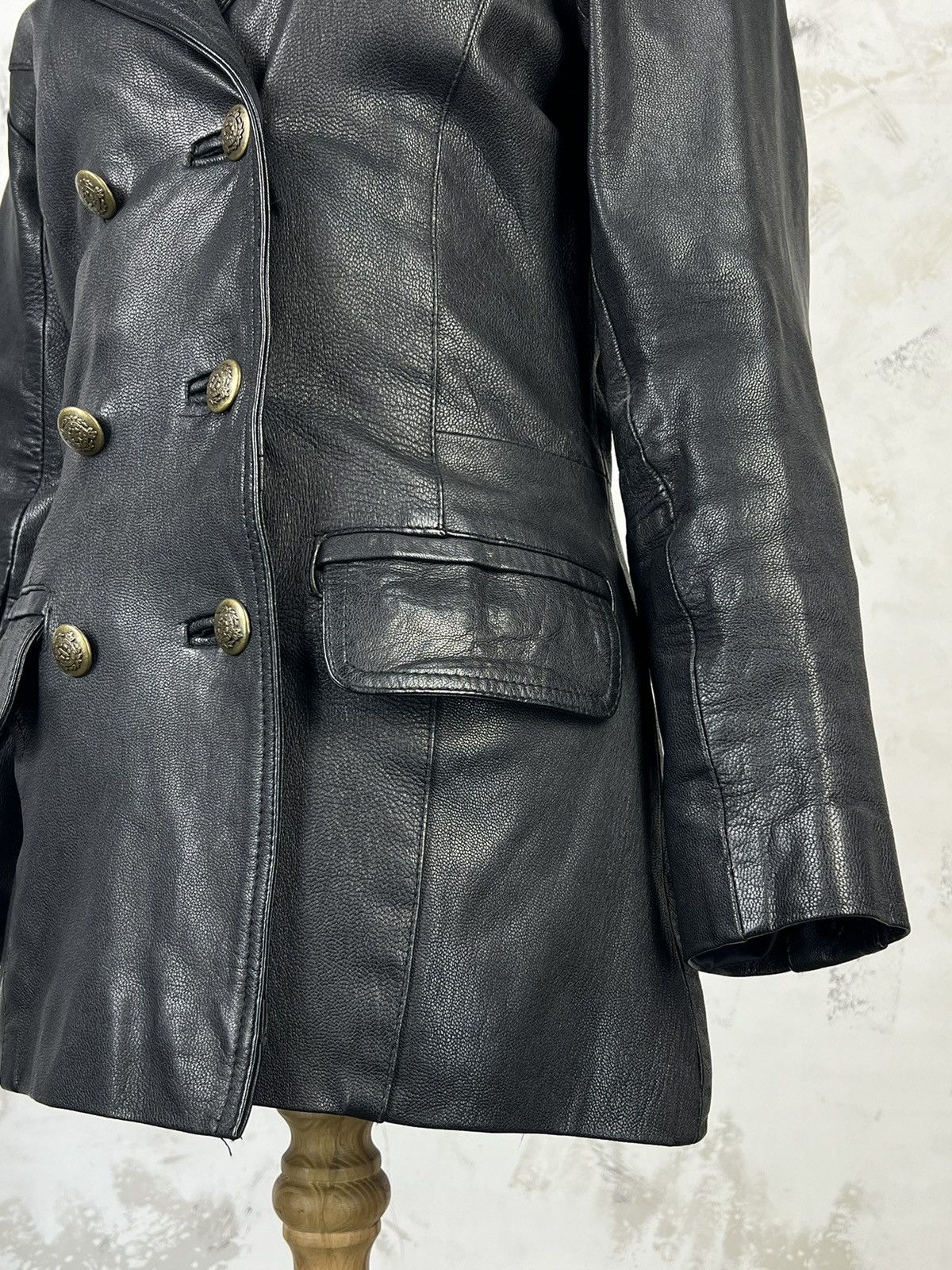 Vintage Spirit of America Leather Double Breasted Jacket S - M Size M / US 6-8 / IT 42-44 - 5 Thumbnail