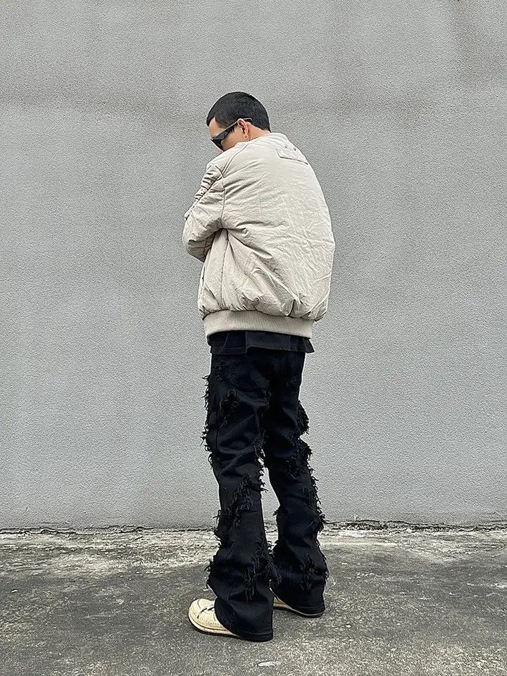Japanese Brand × Vintage Destroyed Erosion Jeans Men's Ins Fashion Brand ro Pants Size US 28 / EU 44 - 5 Thumbnail