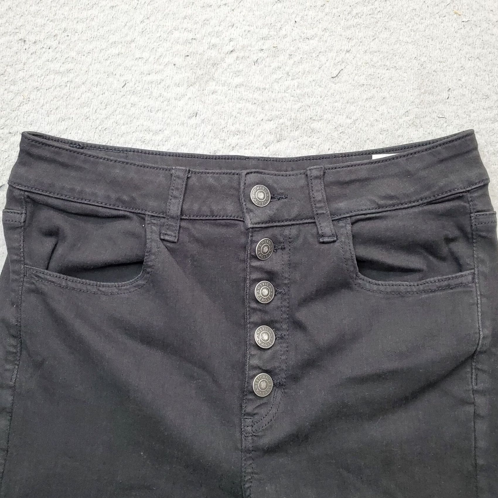 American Eagle Outfitters American Eagle Outfitters Jeans Women 6 Black Skinny 5-Pocket Next Level Stretch 28" Inseam Distressed? No Size 28" / US 6 / IT 42 - 6 Thumbnail