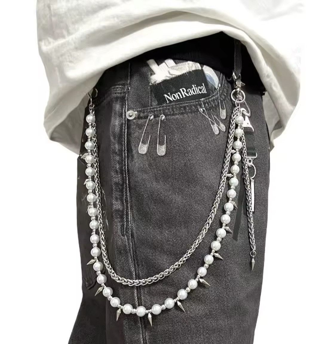 Vintage double layered beaded spikes tassel chain waist accessories Size ONE SIZE - 2 Thumbnail