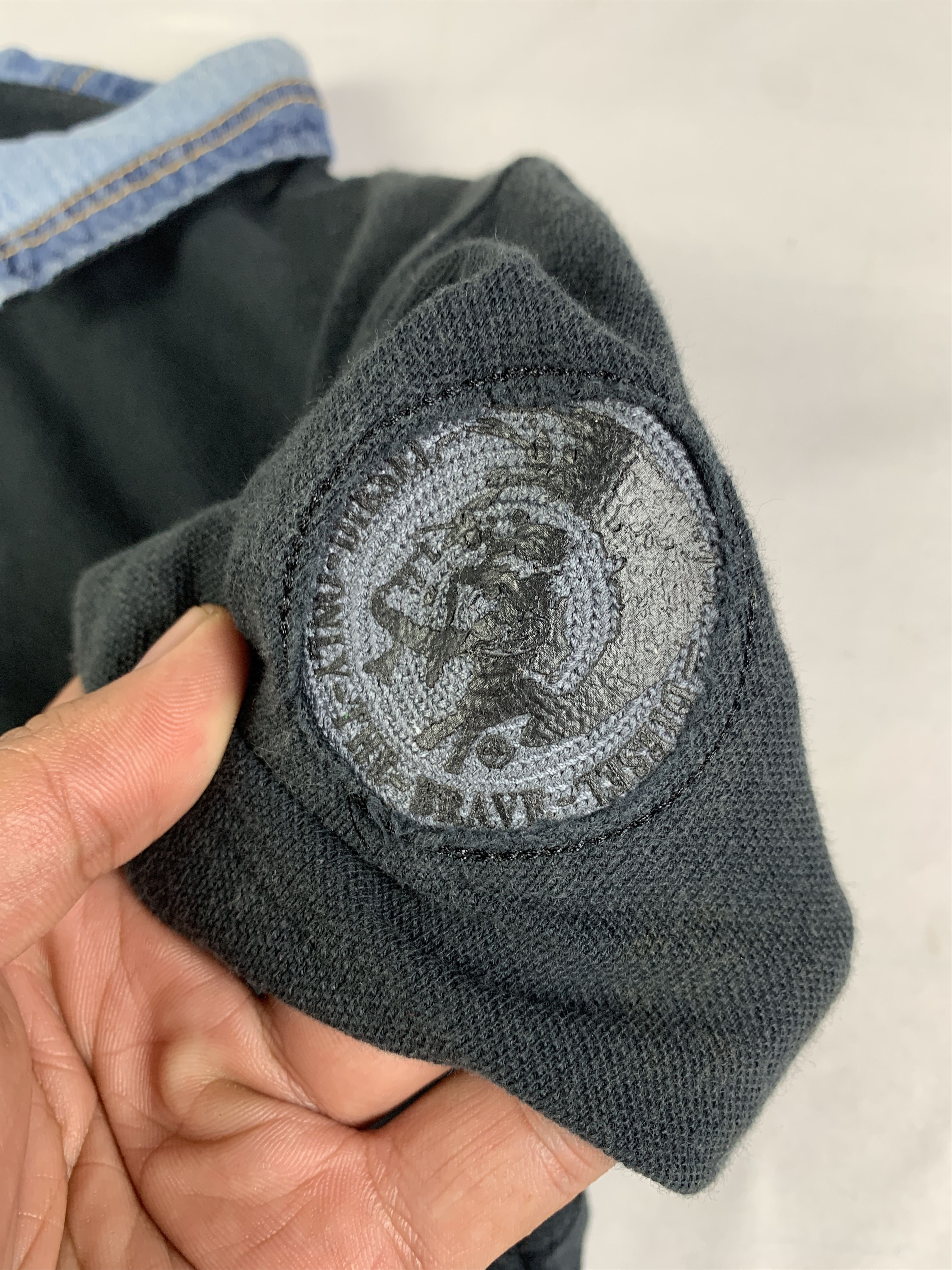 Diesel Diesel Black Embroidered Baby Polo (M) Size S / US 4 / IT 40 - 4 Thumbnail