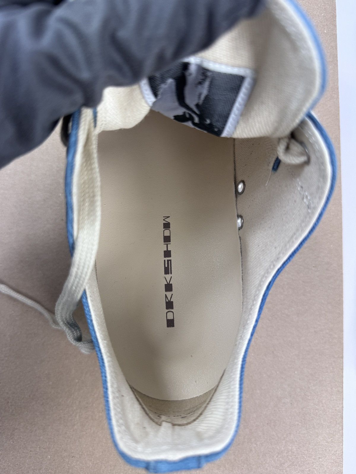 Rick Owens Drkshdw TOOTHPASTE BLUE CANVAS SNEAKERS Size US 10 / EU 43 - 8 Thumbnail