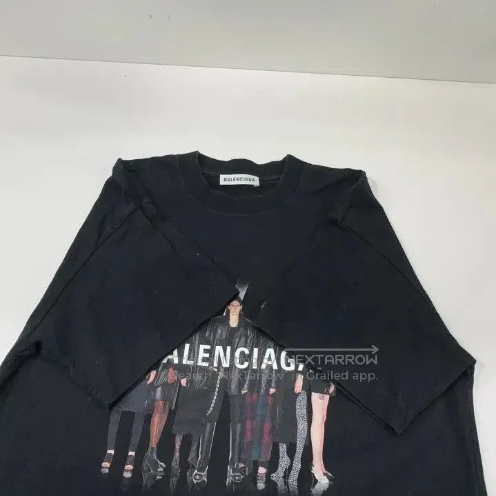 Balenciaga Balenciaga Black Crew Neck Graphic T. Size US XS / EU 42 / 0 - 5 Thumbnail