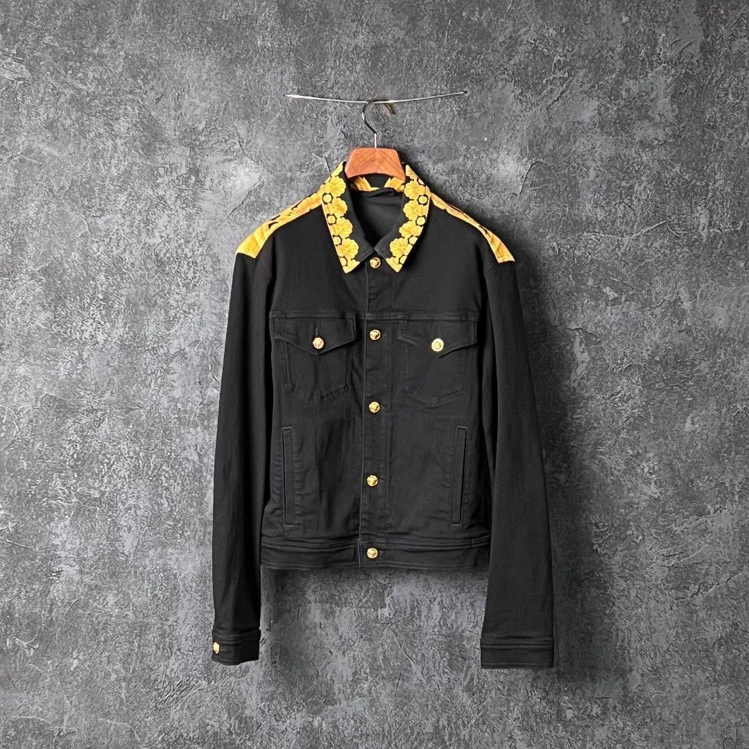Versace Versace Denim Printed Light Jacket m Men Size US M / EU 48-50 / 2 - 1 Thumbnail