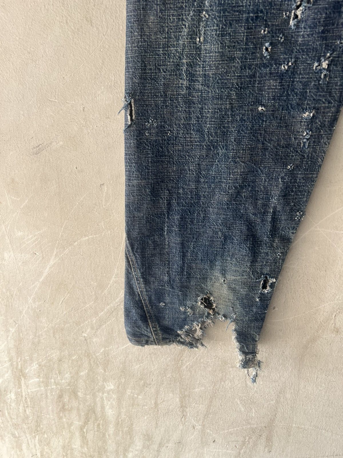 4GSELLER × Japanese Brand SUPER THRASHED🔥SCANNER JAPAN RIPPED DENIM Size US 34 / EU 50 - 16 Thumbnail
