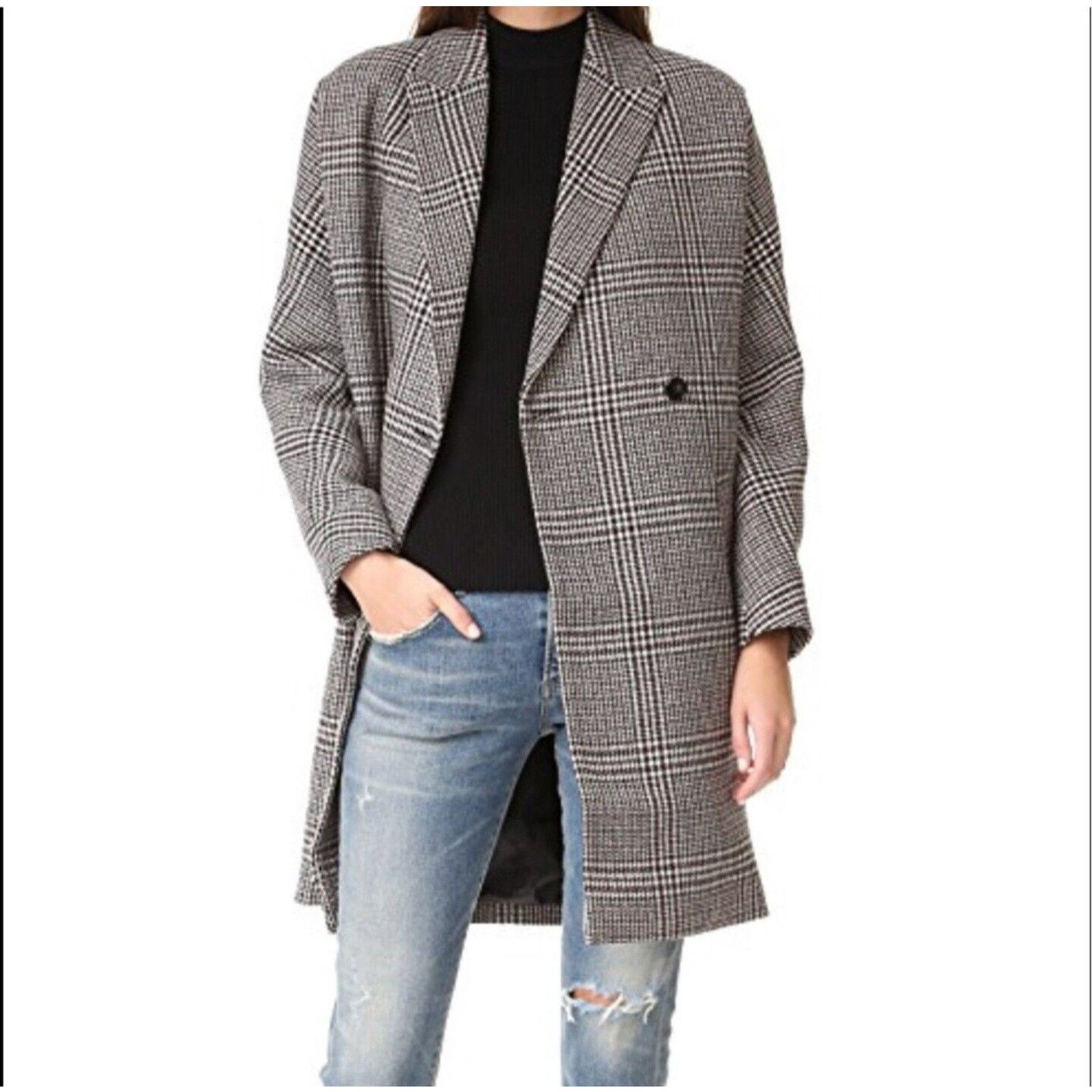 Madewell Madewell Oversized Houndstooth Coat Womens $328 Size S / US 4 / IT 40 - 2 Thumbnail