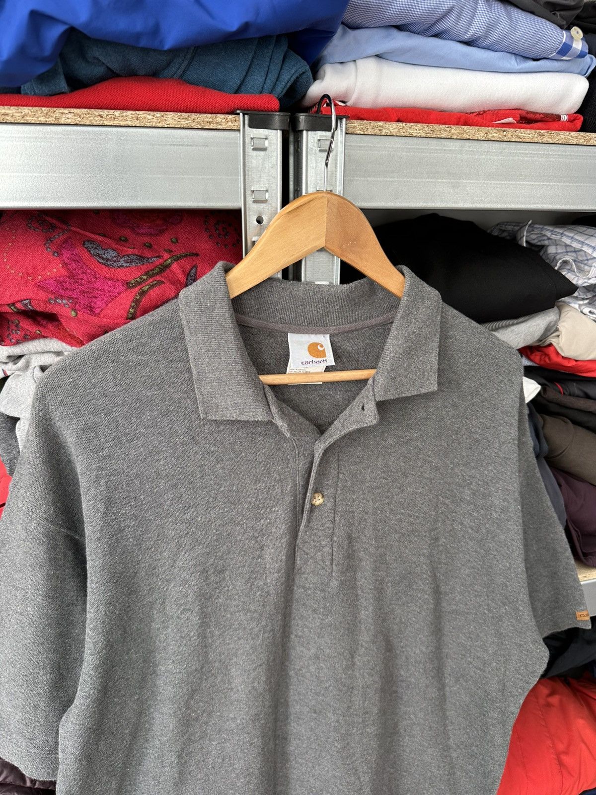 Carhartt Carhartt Vintage Polo Shirt Leather Logo Workwear TShirt 90s Size US M / EU 48-50 / 2 - 5 Thumbnail