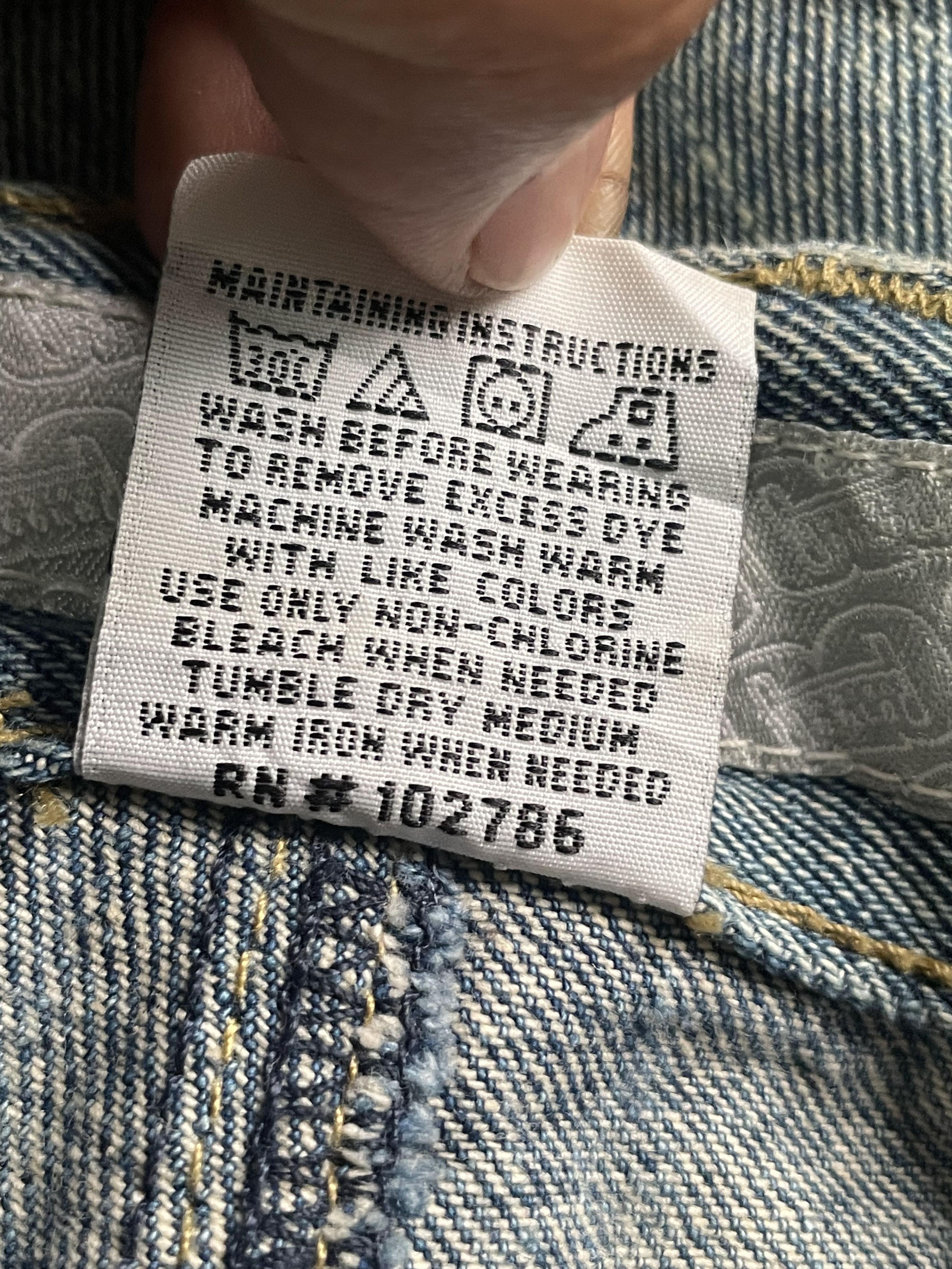 Indigo Indigo Gold Custom Patched Denim Size US 41 - 13 Thumbnail