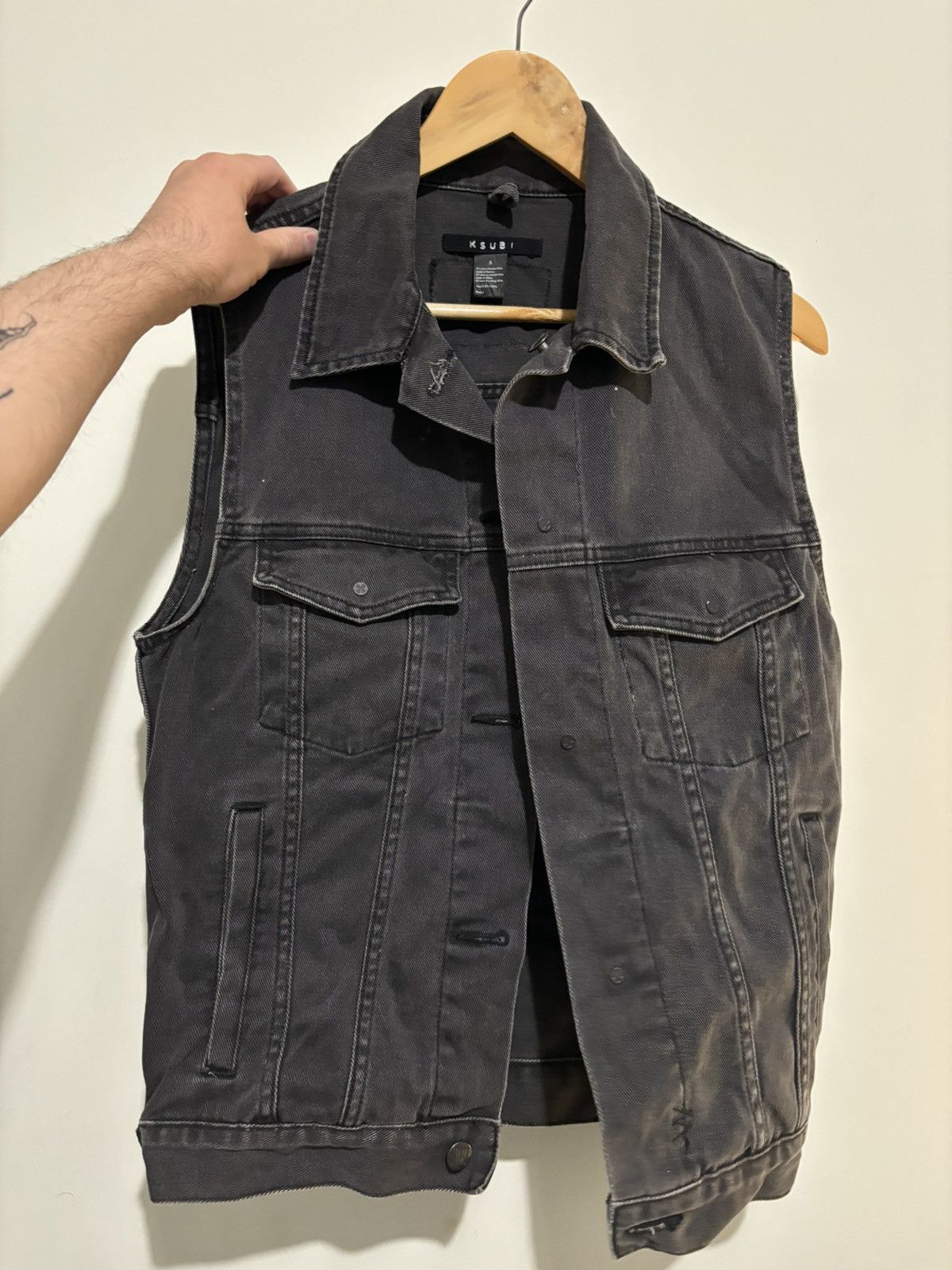 Ksubi Ksubi Classic Denim Vest with Cobra Embroidery Size US S / EU 44-46 / 1 - 2 Thumbnail
