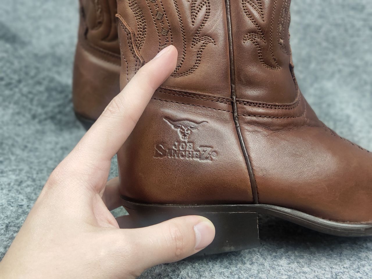 Sancho Boots Vintage 90's Joe Sanchez embroidered Western Cowboy Boots Size US 7 / IT 37 - 16 Thumbnail