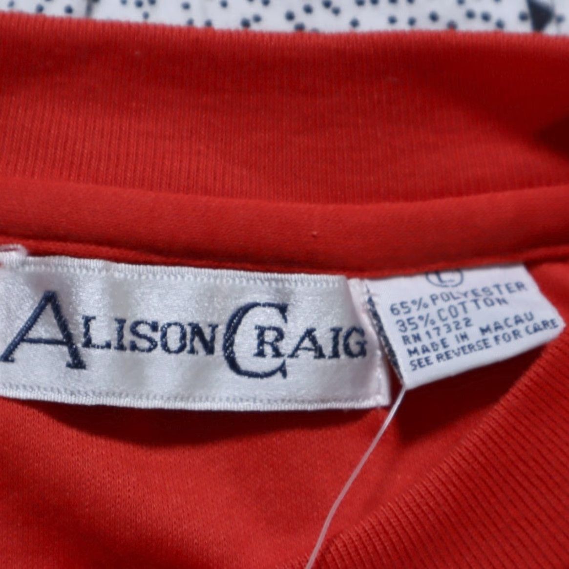 Vintage VTG Alison Graig Pocket Solid Basic Red Women's L Shirt Size L / US 10 / IT 46 - 5 Thumbnail