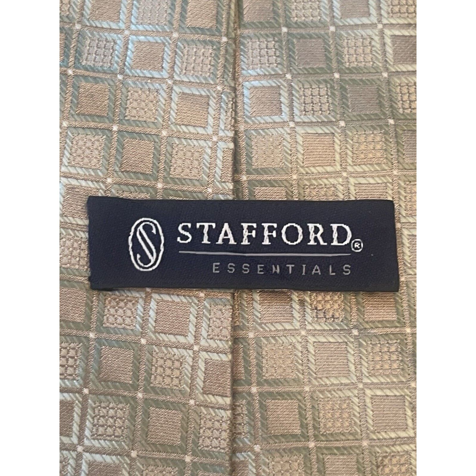 Stafford Stafford Essentials Green Brown Hand Made 100% Polyester Size ONE SIZE - 8 Thumbnail