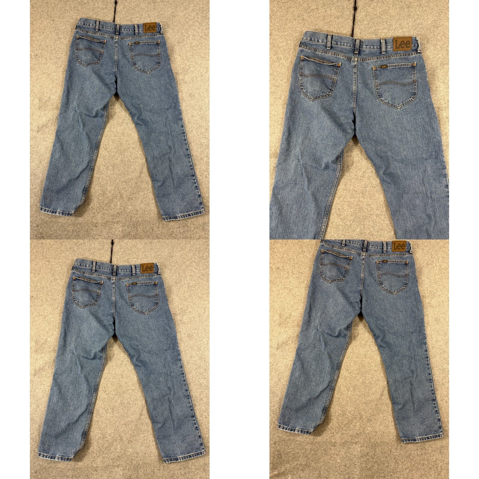 Lee Lee Jeans Mens 38x30 Blue Denim 5-Pocket Regular Fit Straight Leg Jeans Mens Regular Blue Denim Lee 5-Pocket Logo Breathe Comfort Pockets Vintage No Size US 38 / EU 54 - 8 Thumbnail