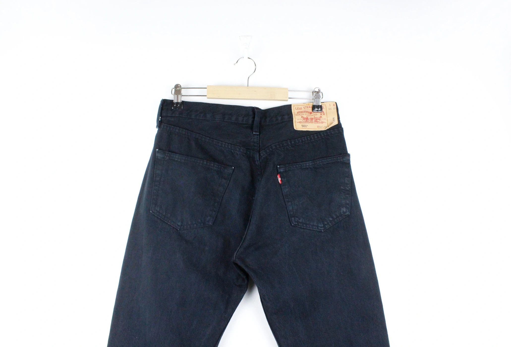 Levi's Vintage Clothing Vintage Levis 501 Red Tab Jeans Black Denim Pants Y2K Size US 32 / EU 48 - 4 Thumbnail